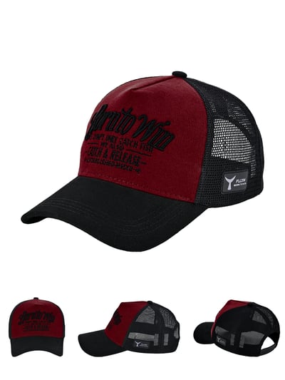 fujin btw trucker sapka black burgundy 91 cff